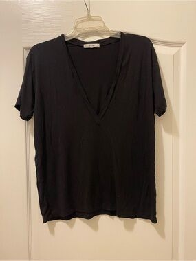 Joah Brown Black V-Neck Tee